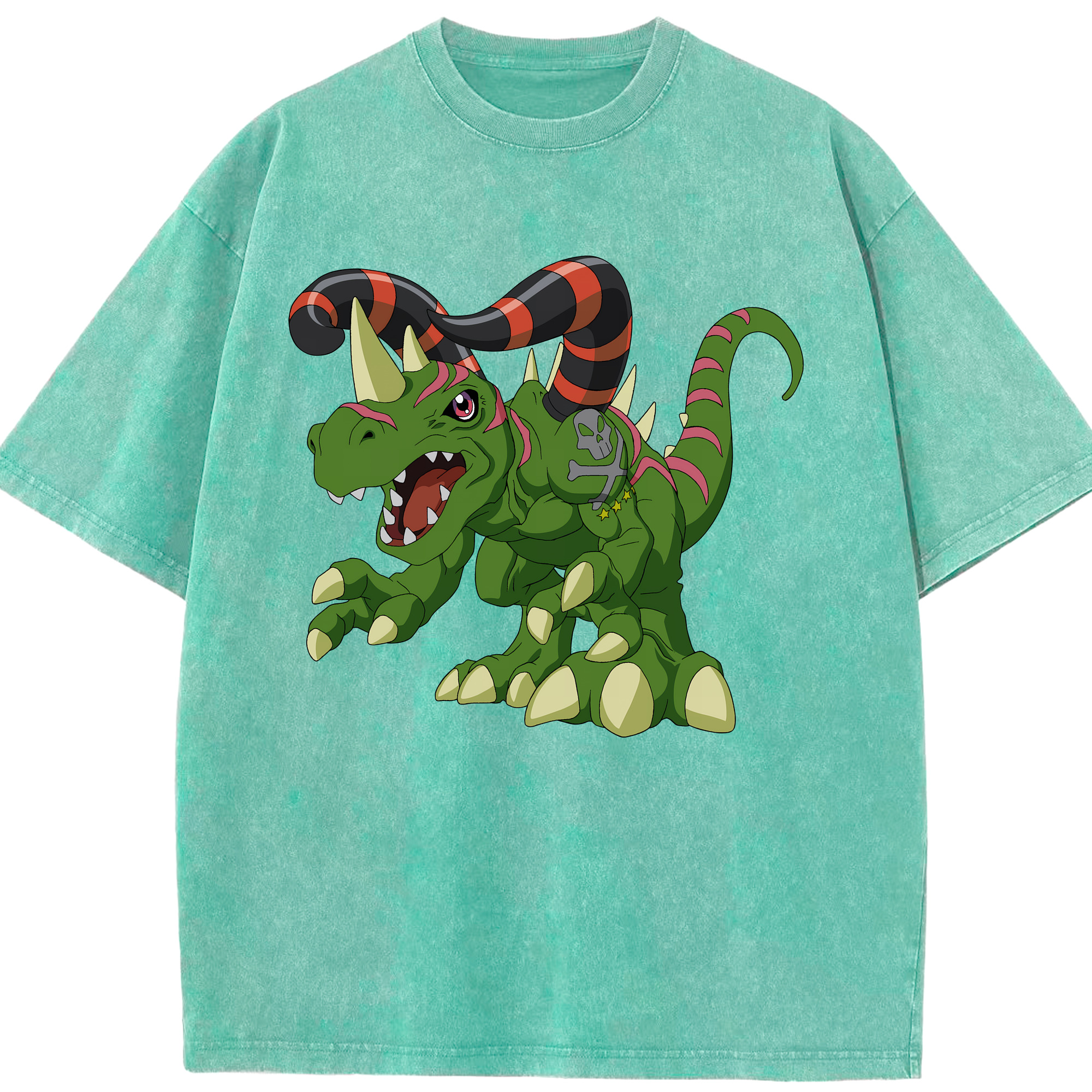 （画像用） Digimon デジタルモンスター/デジモン 綿100% ヴィンテージ風 半袖Tシャツ（フロントプリント）